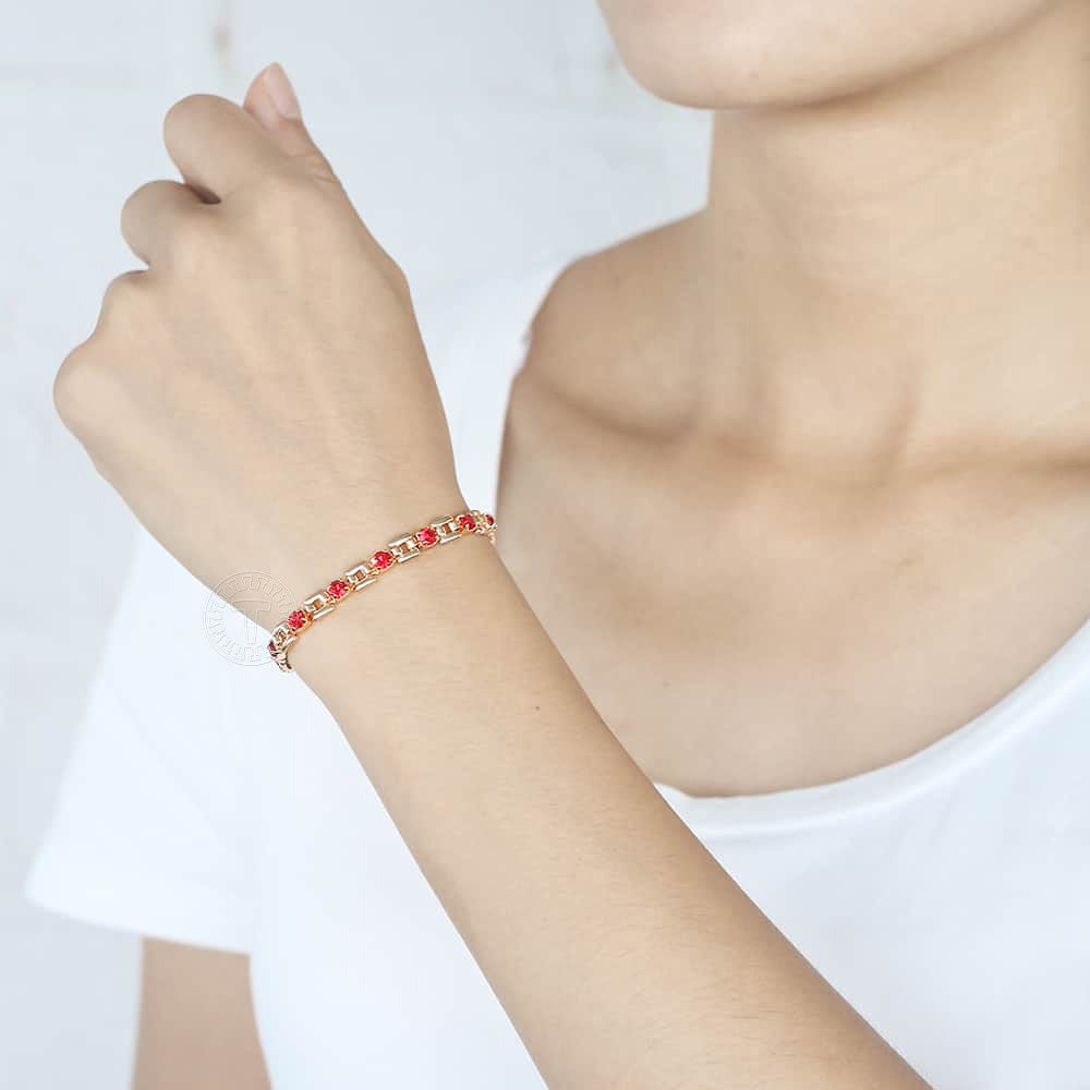 5.5mm Rose Gold CZ Bracelet