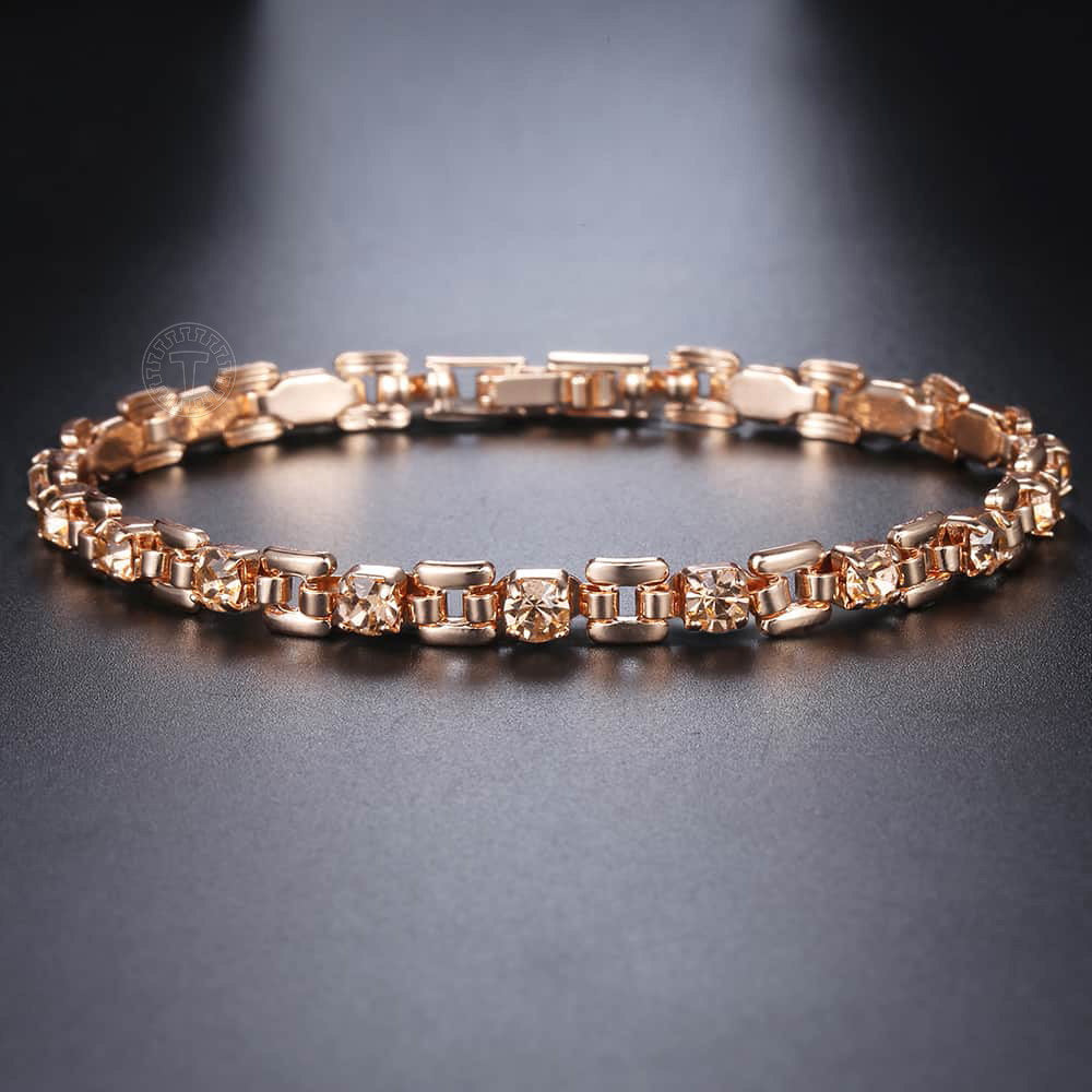 5.5mm Rose Gold CZ Bracelet