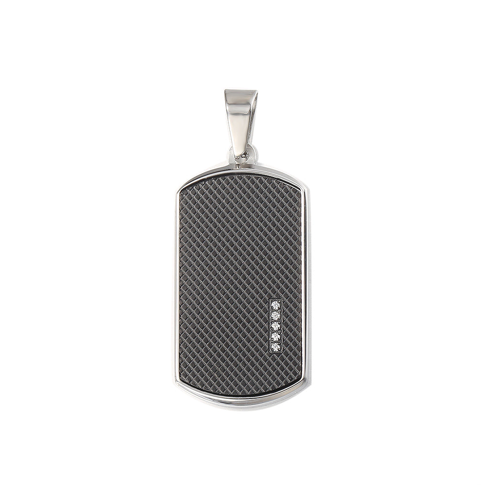 3mm Mens Dog Tag Pendant Necklace 18-24inch