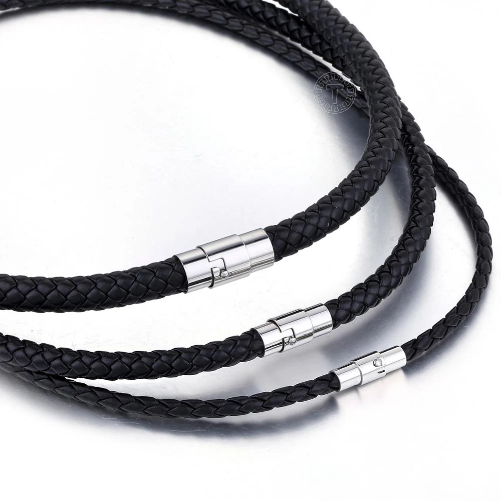 4/6/8mm Man-made Leather Necklace Choker 14-24inch – Trendsmax
