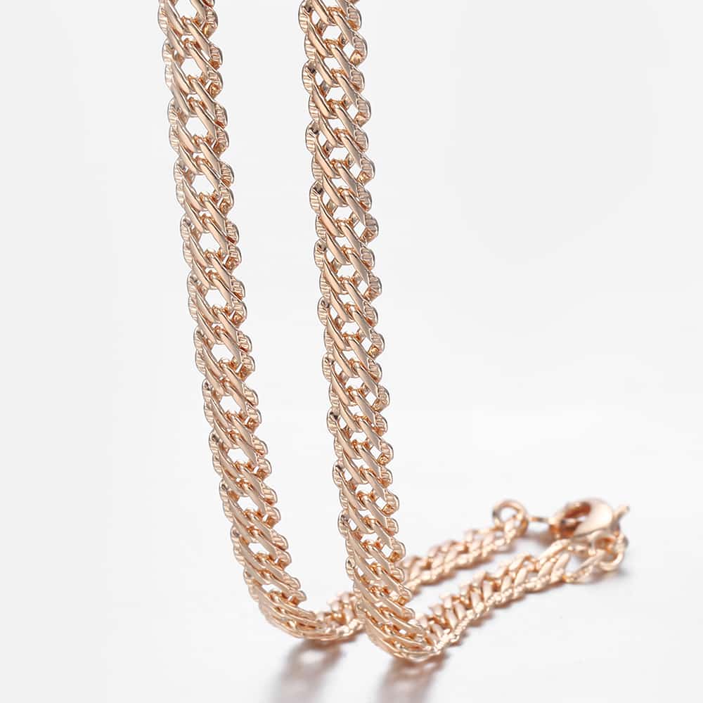 5.5mm Gold Hammered Venitian Chain Necklace 20/24inch
