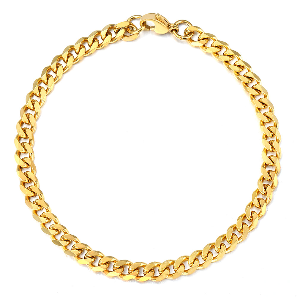 5mm Cuban Chain Bracelet 7-11inch