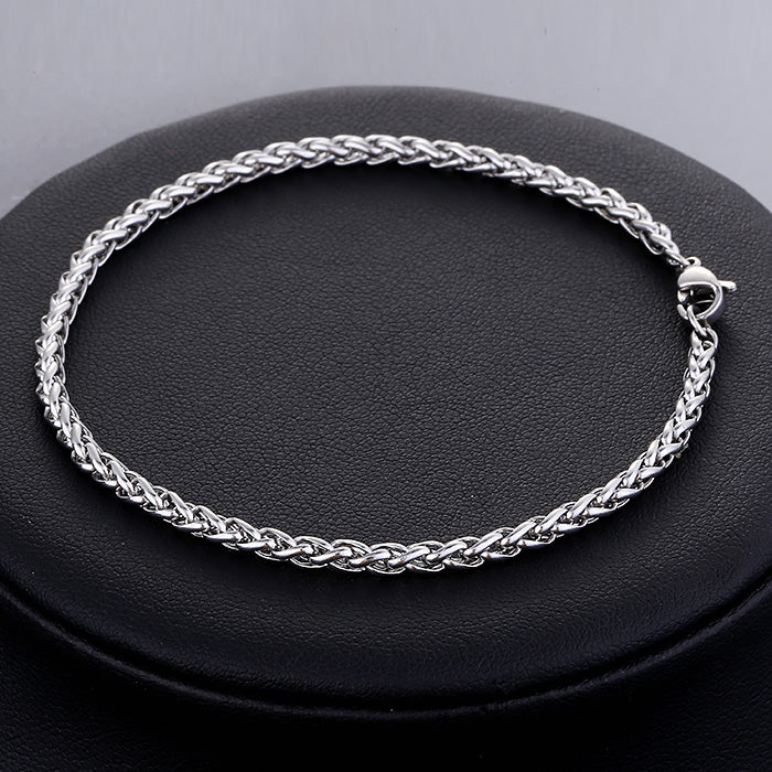 3mm Wheat Chain Bracelet 7-10inch