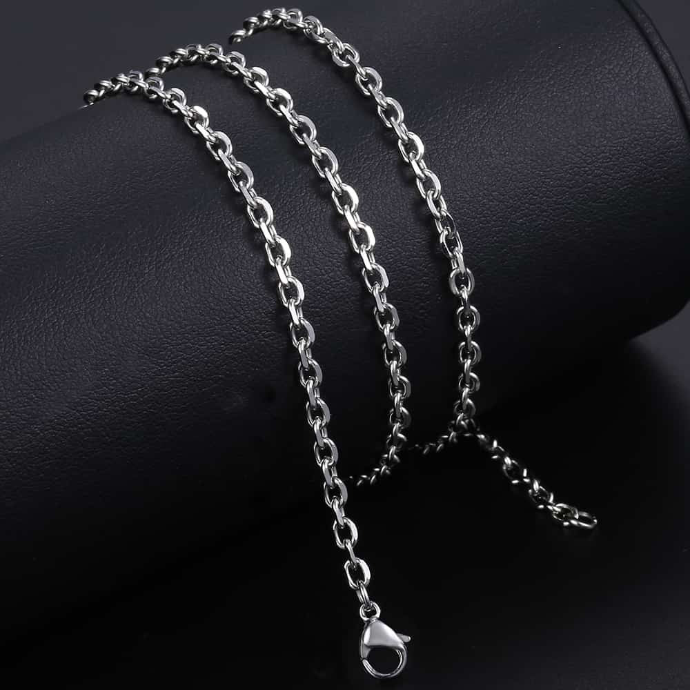 3mm Cable Chain Necklace 18-30inch