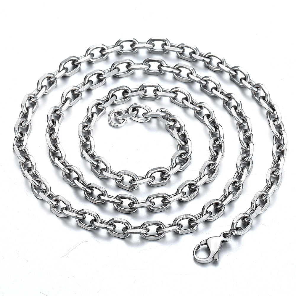 6mm Cable Chain Necklace 18-30inch