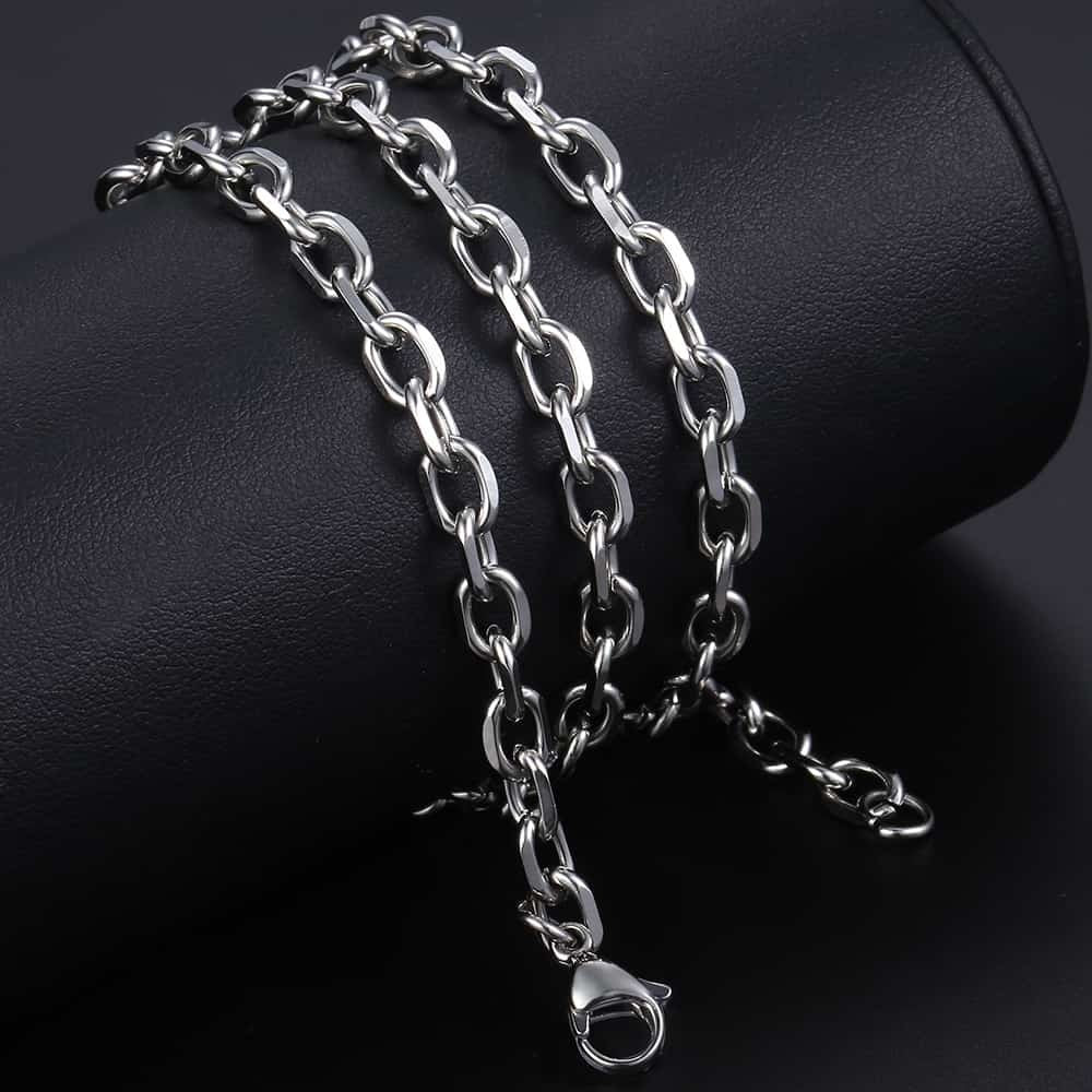 6mm Cable Chain Necklace 18-30inch