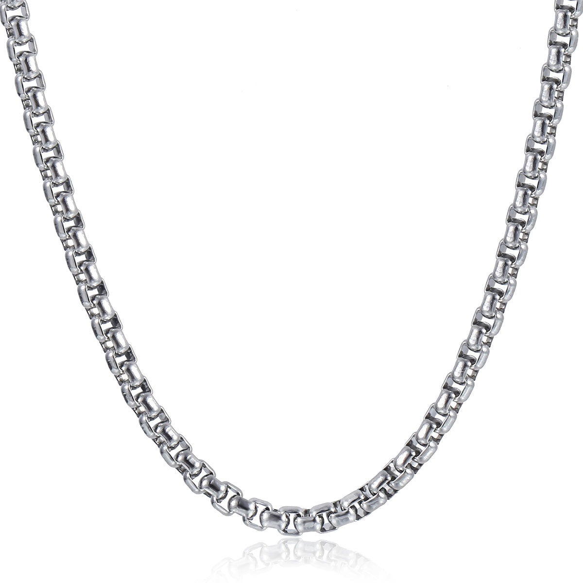 3mm Gold Silver Black Box Chain Necklace 18-30inch