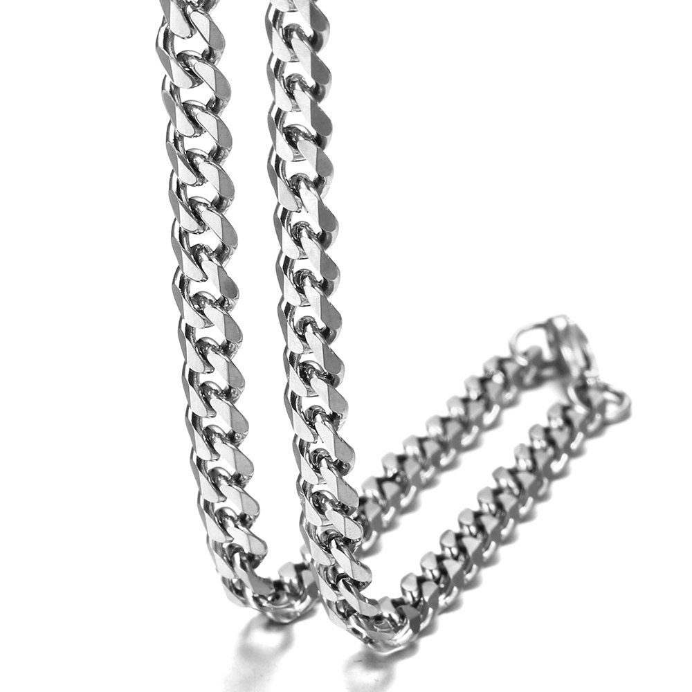 5mm Cuban Chain Necklace 16-30inch