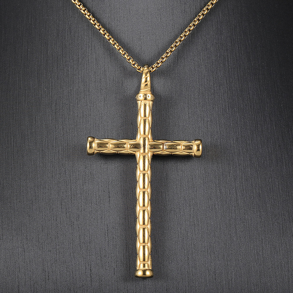 Gold Silver Cross Pendant Necklace 18-24inch