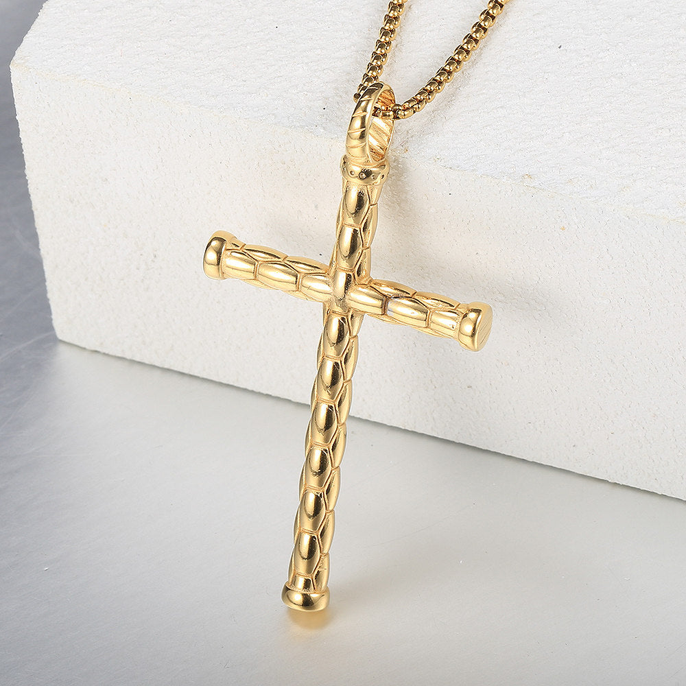 Gold Silver Cross Pendant Necklace 18-24inch