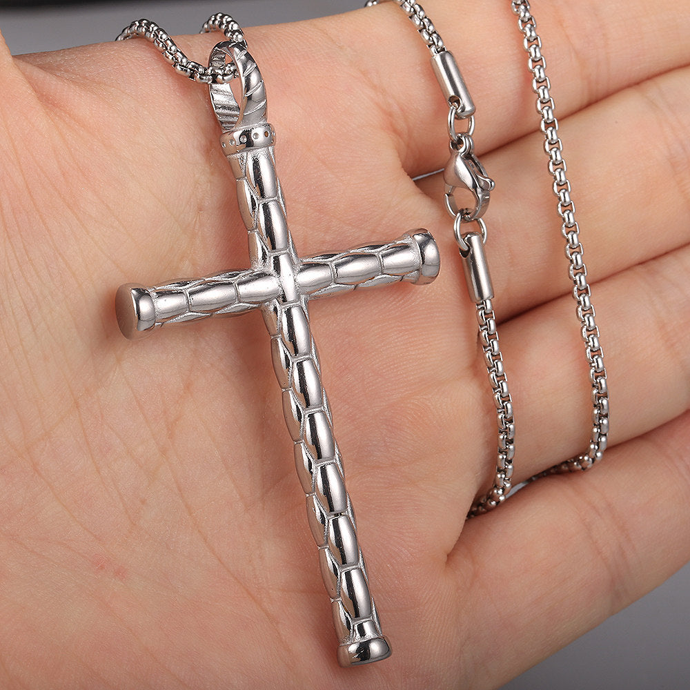 Gold Silver Cross Pendant Necklace 18-24inch