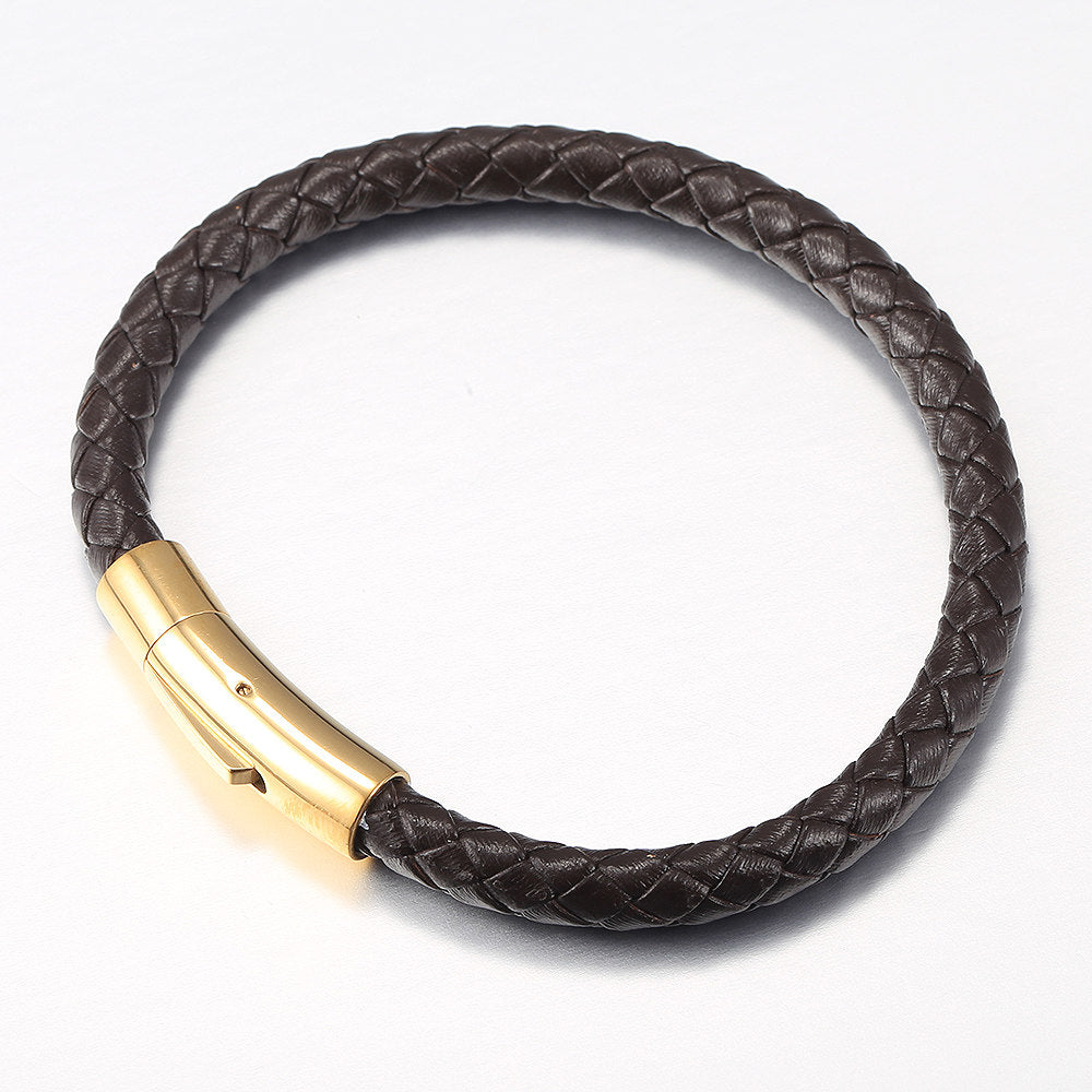 4/6mm Man-made Leather Bracelet 7-10inch