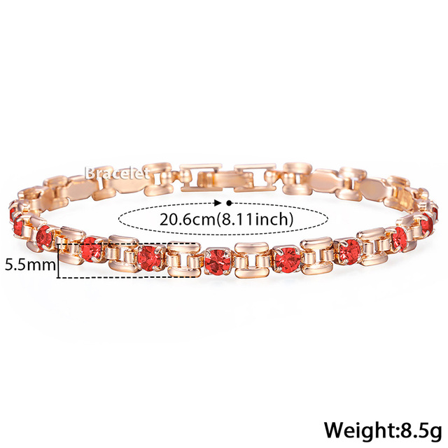 5.5mm Rose Gold CZ Bracelet