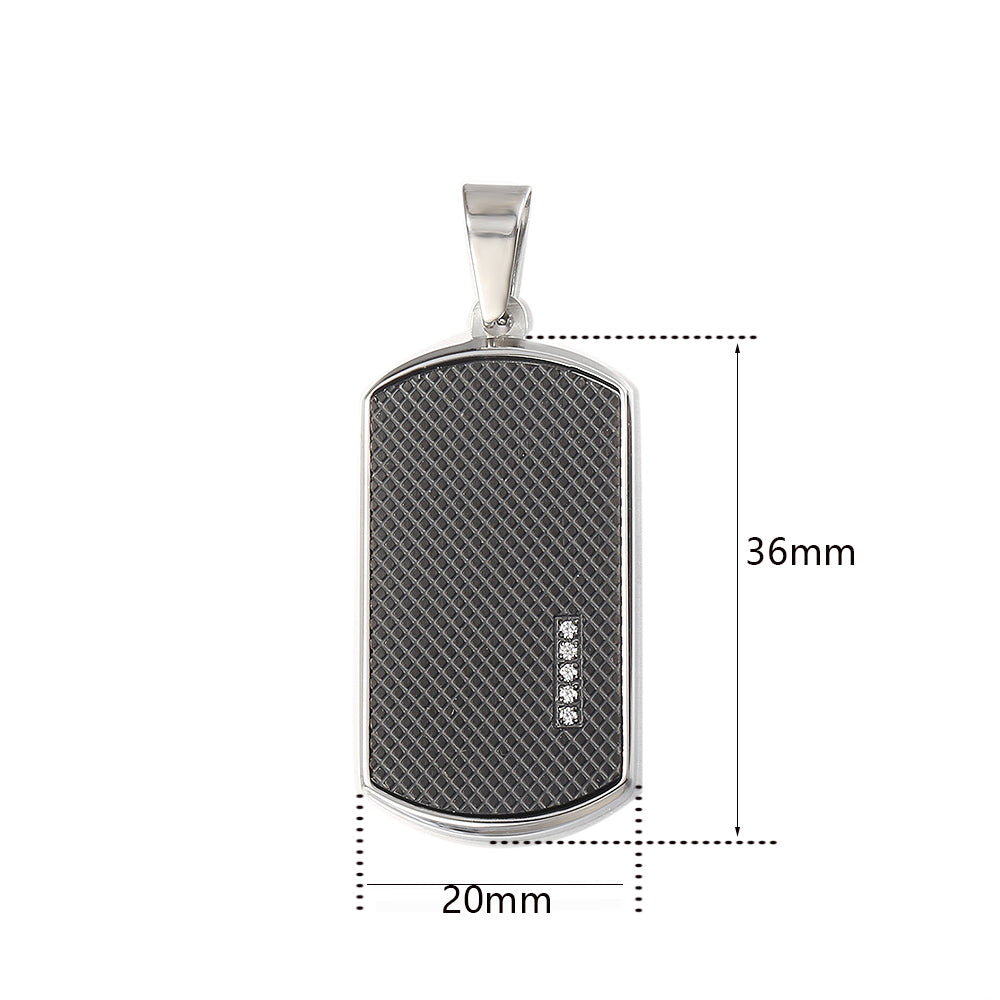3mm Mens Dog Tag Pendant Necklace 18-24inch