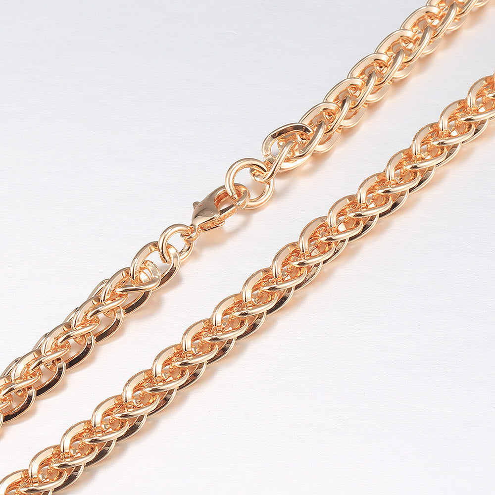 6mm Twisted Weave Necklace 585 Rose Gold Color