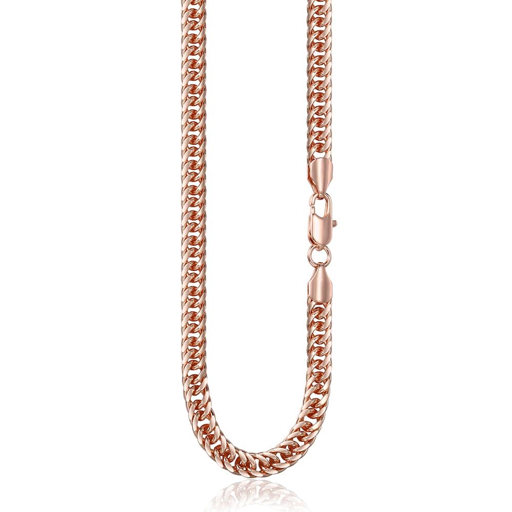 5mm Rose Gold Cuban Chain Necklace 18-24inch