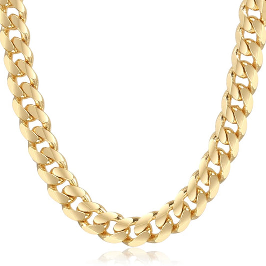 4.5mm Gold Cuban Chain Necklace 20/24inch