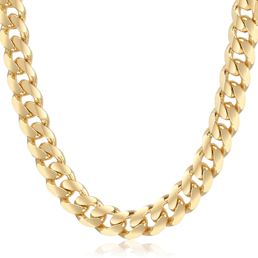 4.5mm Gold Cuban Chain Necklace 20/24inch