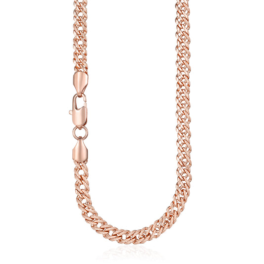 5mm Rose Gold Cuban Chain Necklace 18-24inch