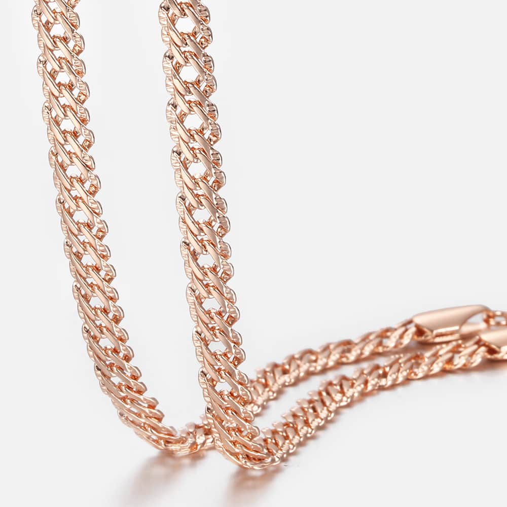 5mm Rose Gold Cuban Chain Necklace 18-24inch