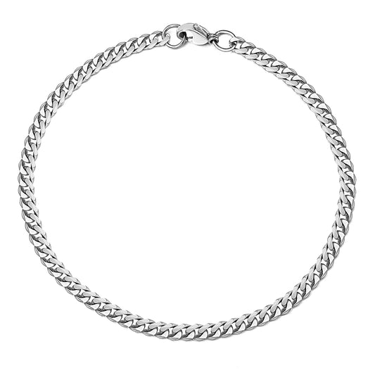 3mm Cuban Chain Bracelet 7-11inch