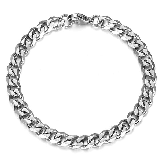 7mm Cuban Chain Bracelet 7-11inch