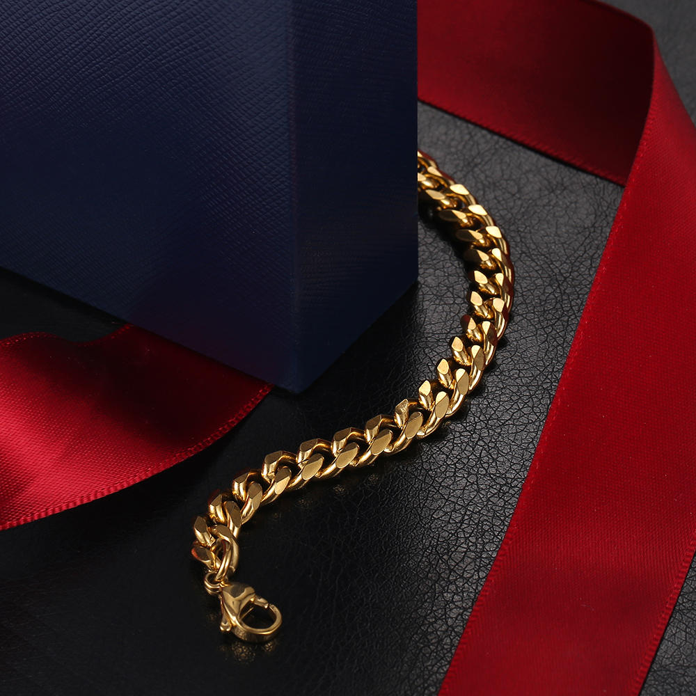 7mm Cuban Chain Bracelet 7-11inch