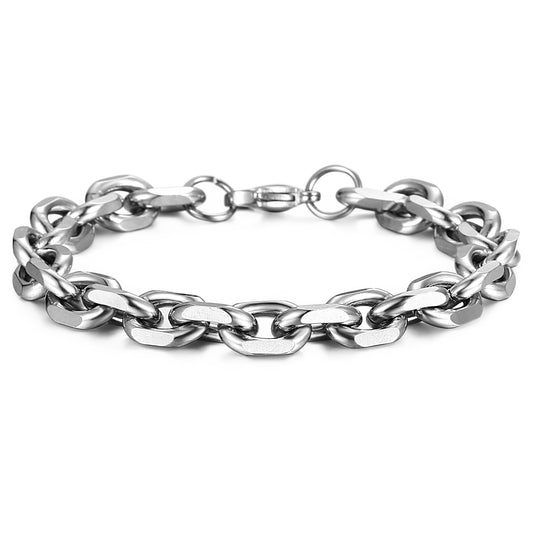 10mm Rolo Cable Chain Bracelet 7-11inch