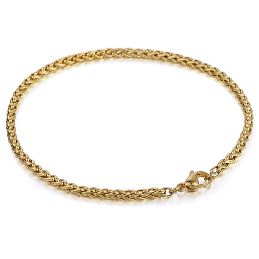 3mm Wheat Chain Bracelet 7-10inch