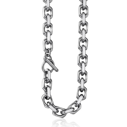 9mm Silver Rolo Chain Necklace 18-30inch