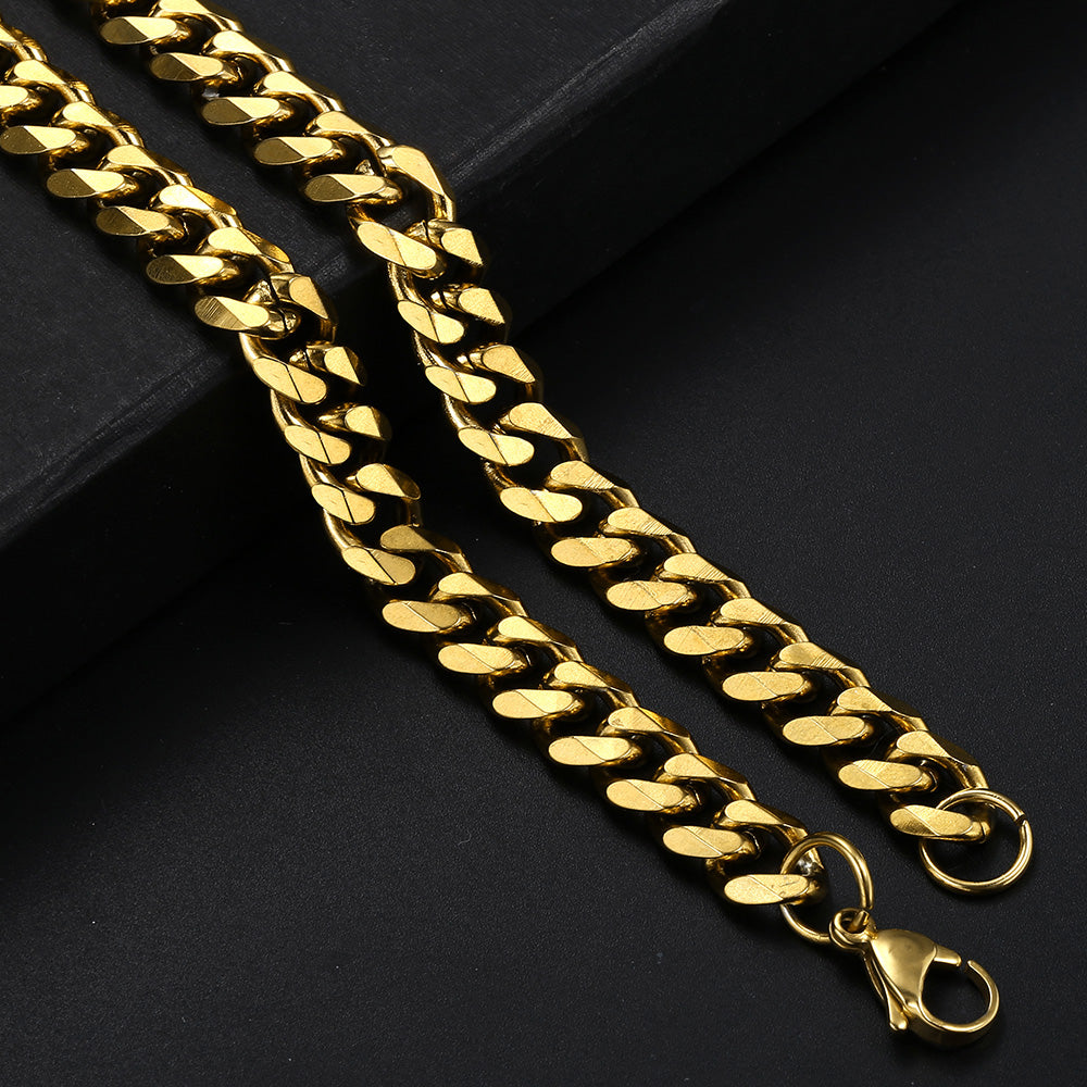 9mm Cuban Chain Necklace 18-30inch