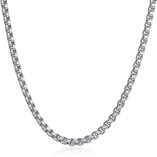 2mm Gold Silver Black Box Chain Necklace 18-30inch