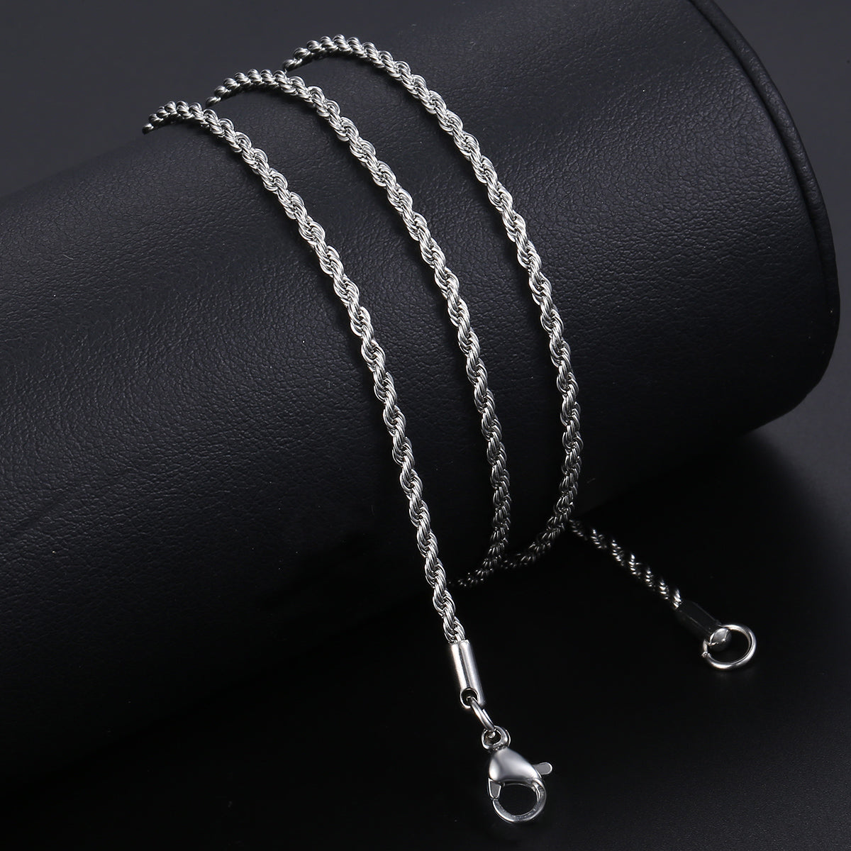 2mm Silver Rope Chain Necklace 18-26inch