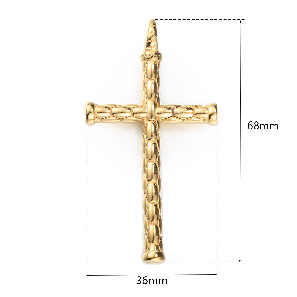 Gold Silver Cross Pendant Necklace 18-24inch